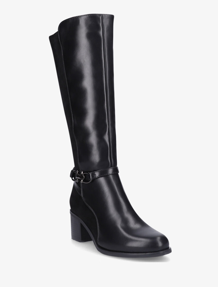 Bottes bi-matière à talon - Noir - 2