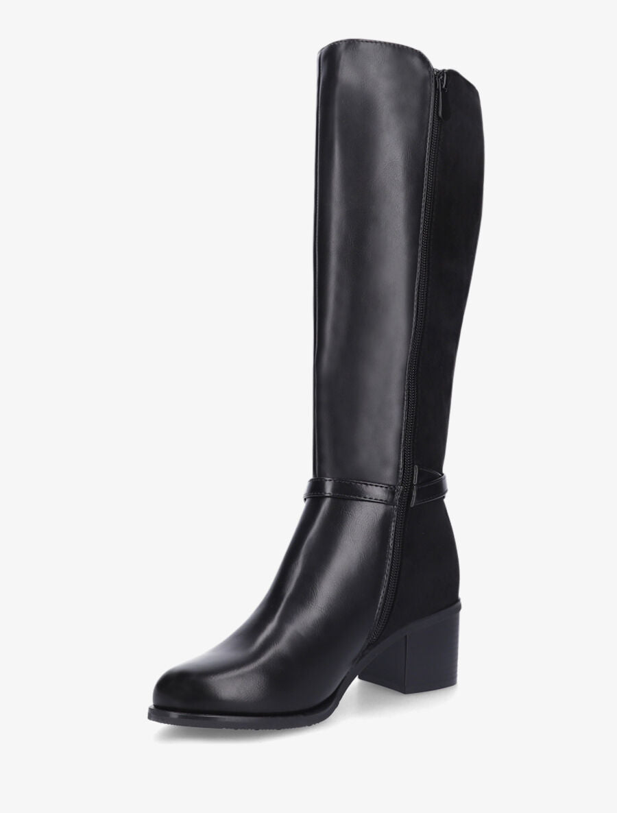 Bottes bi-matière à talon - Noir - 3
