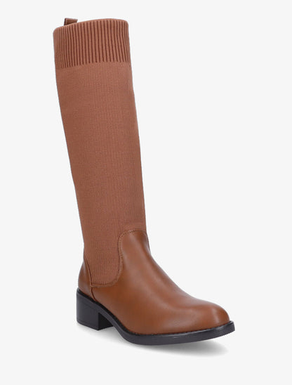Bottes style chaussettes - Camel - 2