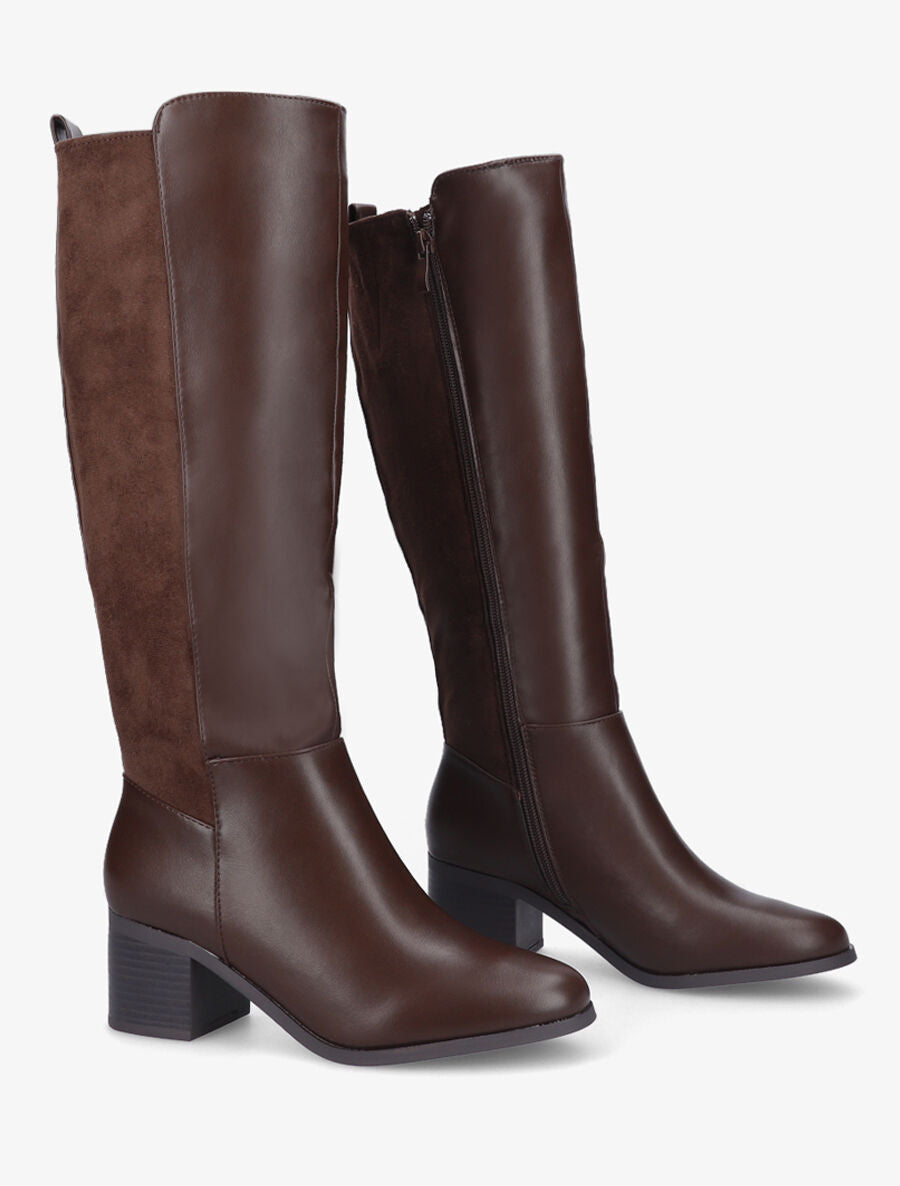 Bottes à contrefort suédé - Marron - 4