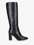Bottes fourrées en simili à talon haut - Noir - 5