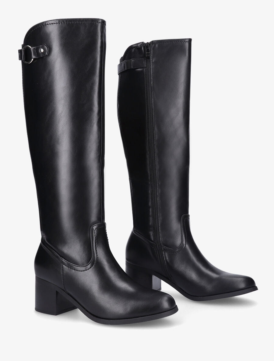 Bottes à contrefort stretch - Noir - 4