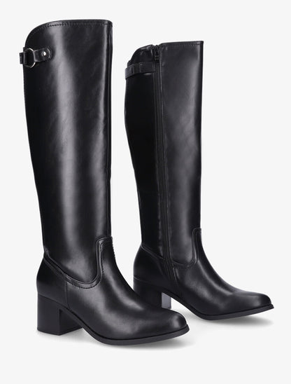 Bottes à contrefort stretch - Noir - 4