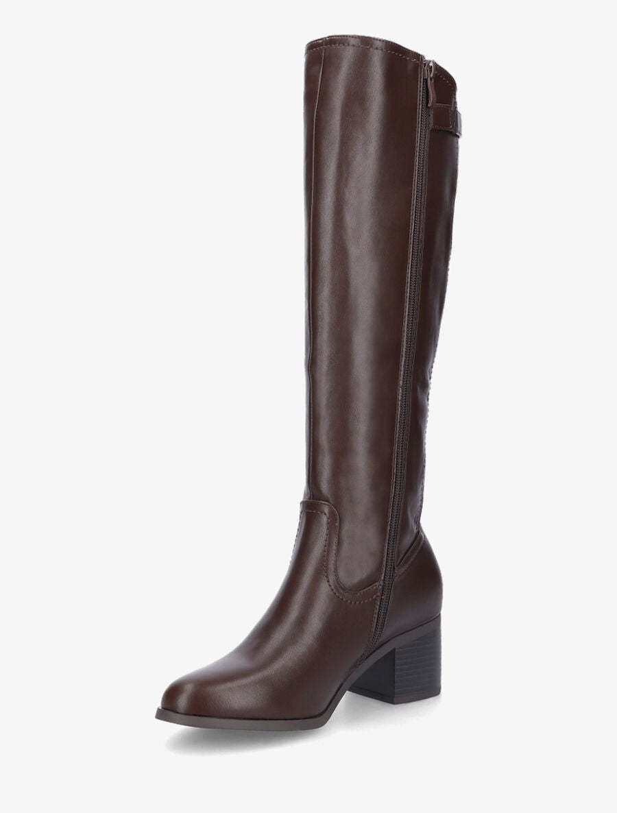 Bottes à contrefort stretch - Marron - 3