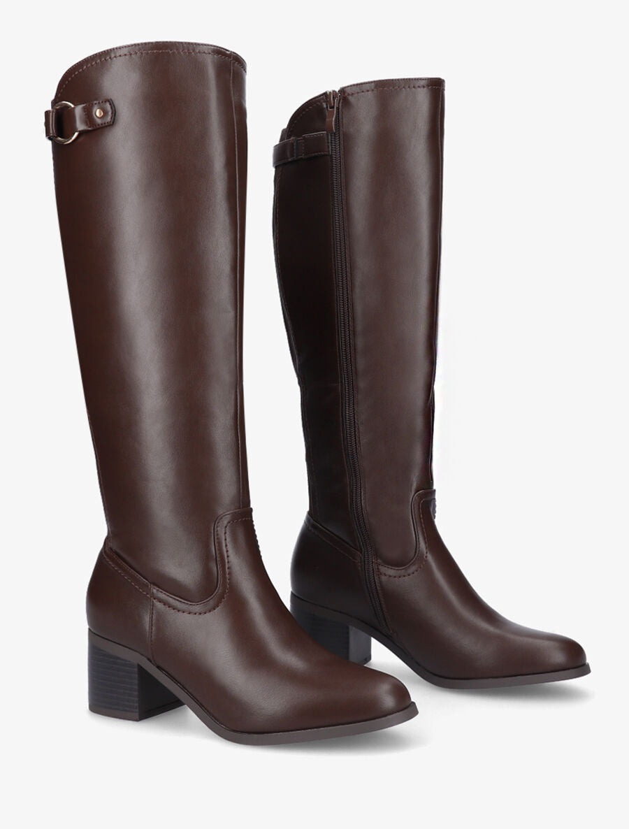 Bottes à contrefort stretch - Marron - 4