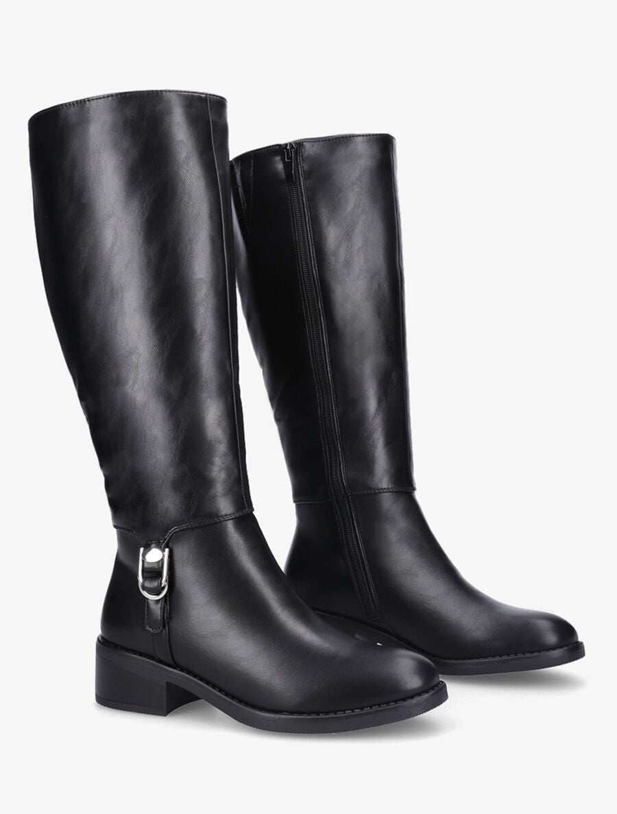 Bottes en simili cheville ornée d&
