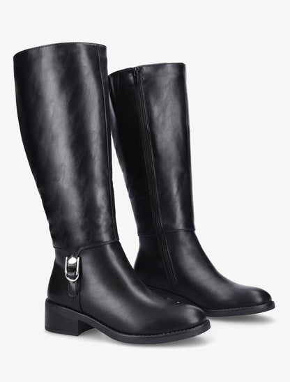 Bottes en simili cheville ornée d&