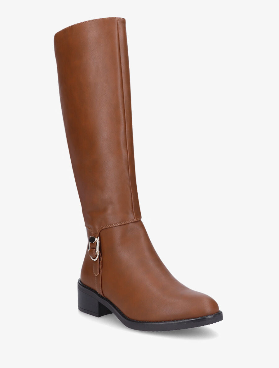 Bottes en simili cheville ornée d&