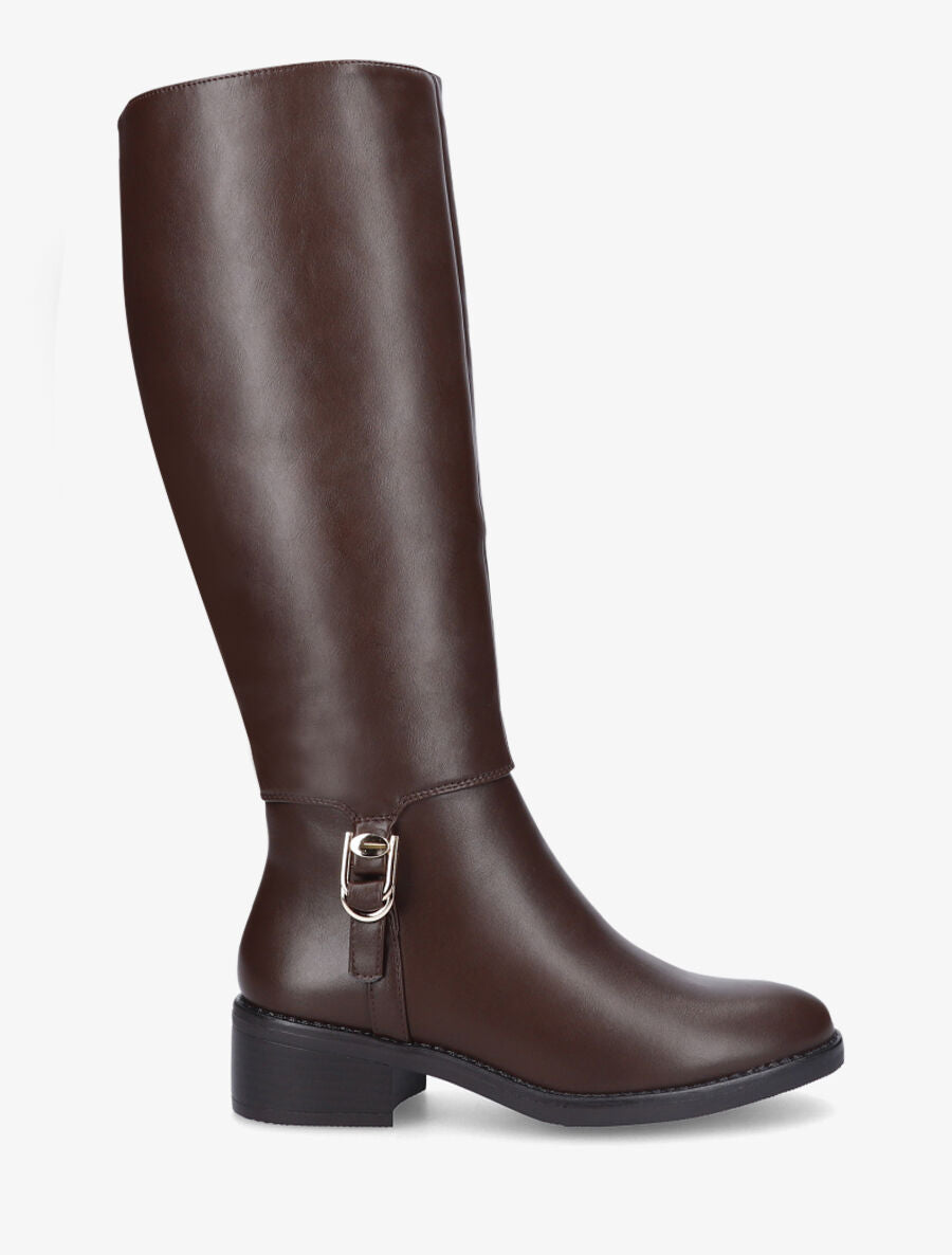 Bottes en simili cheville ornée d&