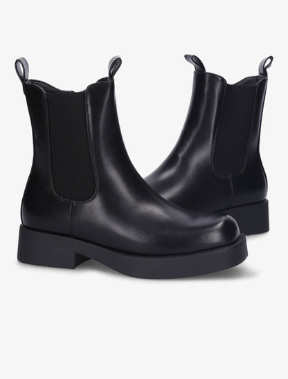 Boots montantes à côté élastiqué - Noir - 5