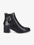 Bottines élastiquées à contrefort croco - Noir - 1