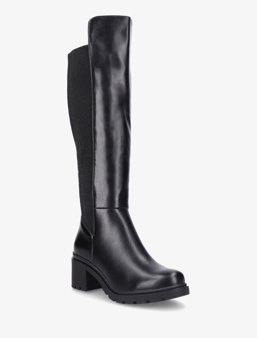 Bottes élastiquées à talon - Noir - 2