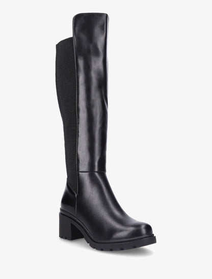 Bottes élastiquées à talon - Noir - 2