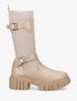 Boots chaussettes à double sangles - Beige - 5