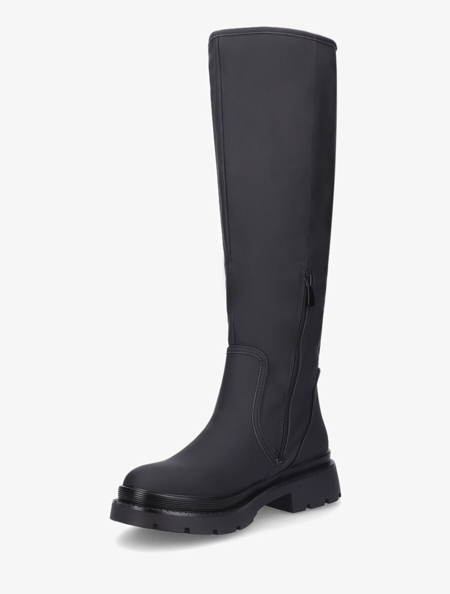 Bottes effet gomme à fermeture interieur cheville - Noir - 3