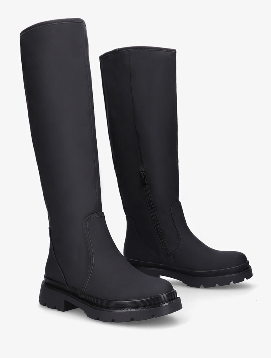 Bottes effet gomme à fermeture interieur cheville - Noir - 4