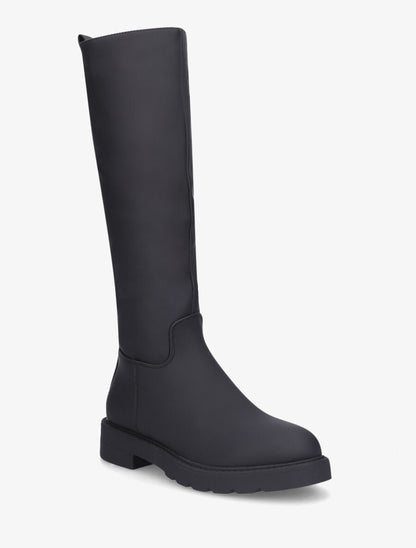Bottes en simili effet gomme - Noir - 2