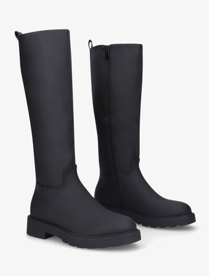 Bottes en simili effet gomme - Noir - 4