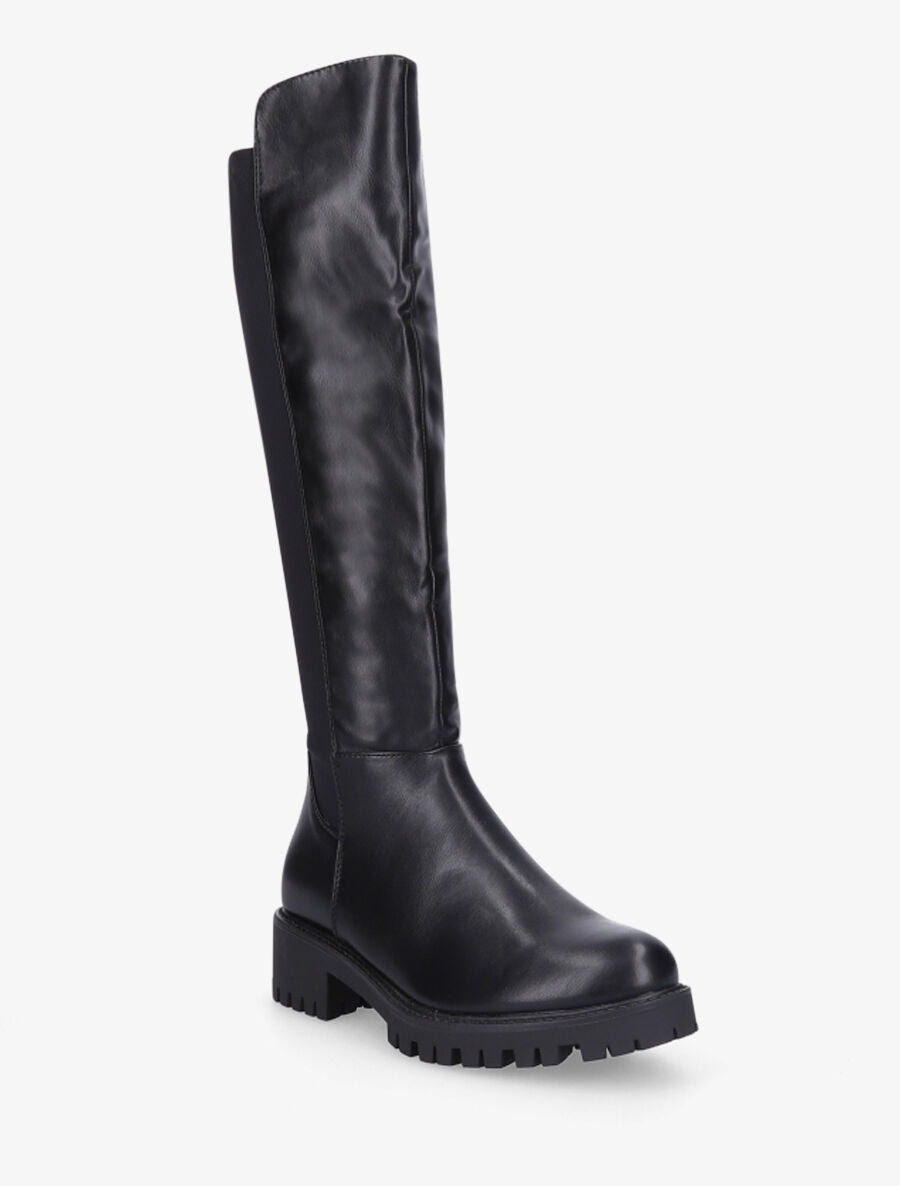 Bottes bi-matière simili et gomme - Noir - 2