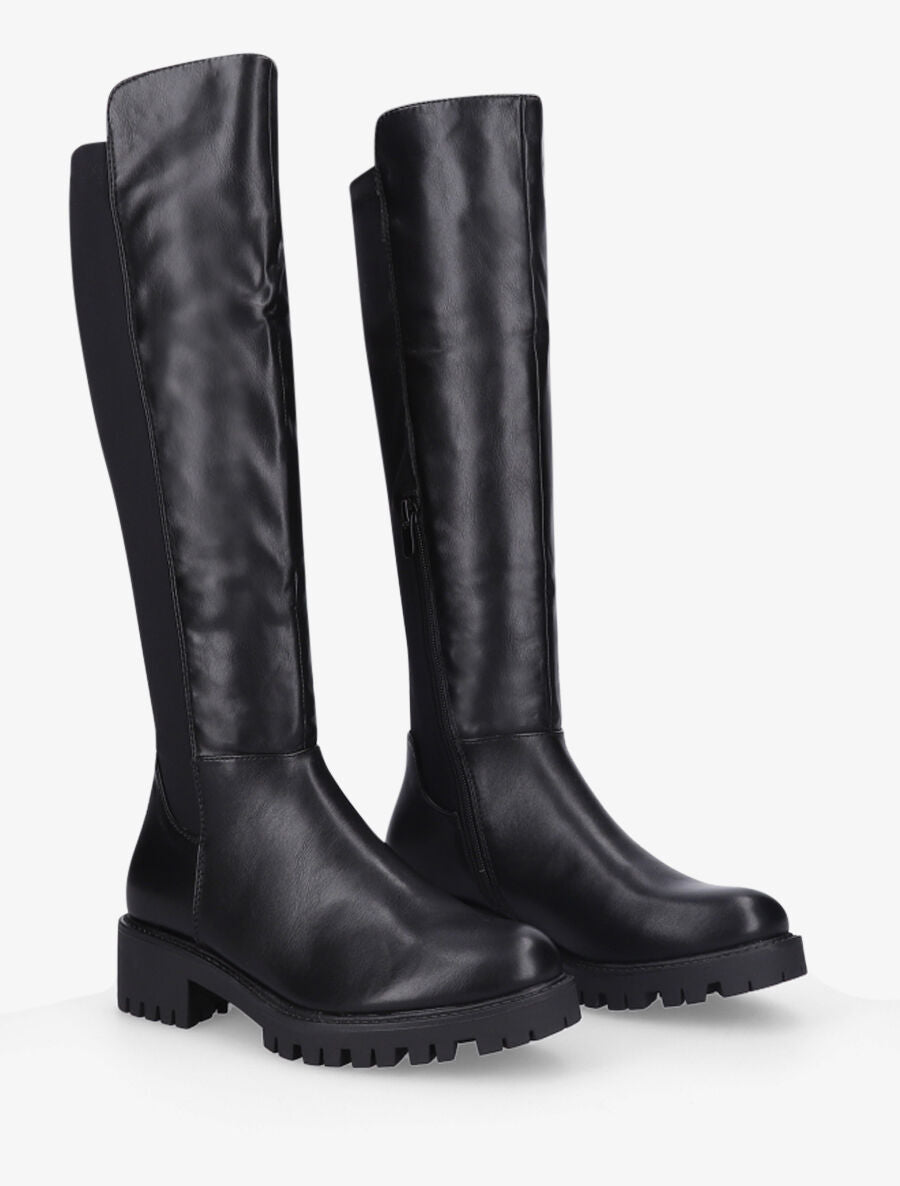 Bottes bi-matière simili et gomme - Noir - 4