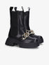 Boots montantes à maillons et ganse élastiquée - Noir - 5