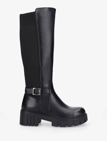 Bottes cavalières à plateforme crantée - Noir - 5