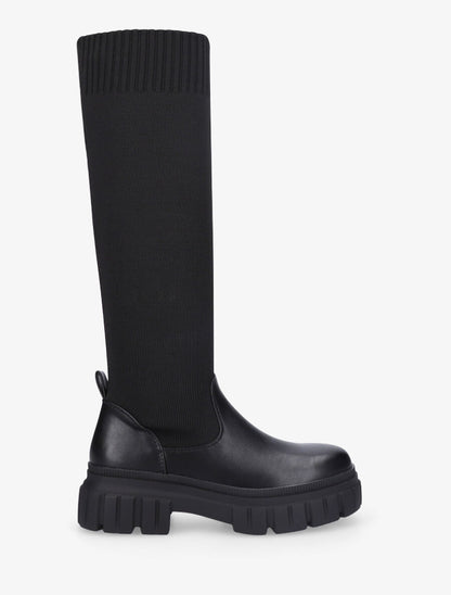 Bottes chaussettes en maille - Noir - 5