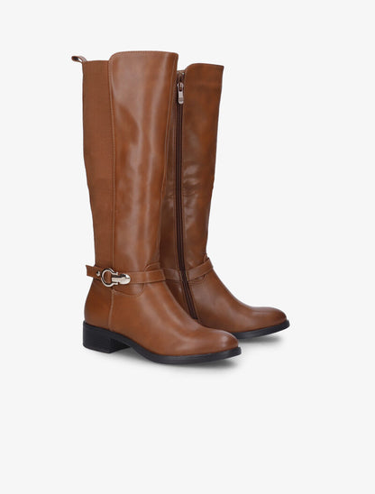 Bottes à côté élastiqué - Camel - 4