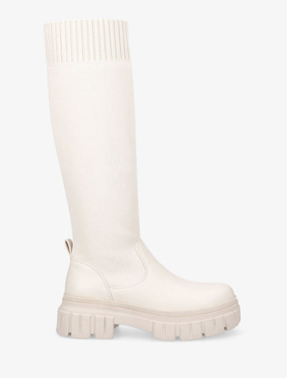 Bottes chaussettes en maille - Beige - 1