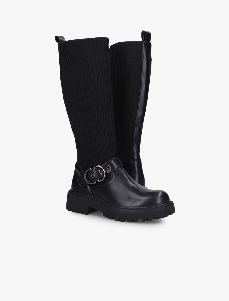 Bottes chaussettes à sangle - Noir - 1