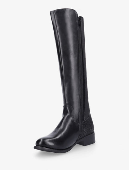 Bottes élastiquées pailletées - Noir - 3