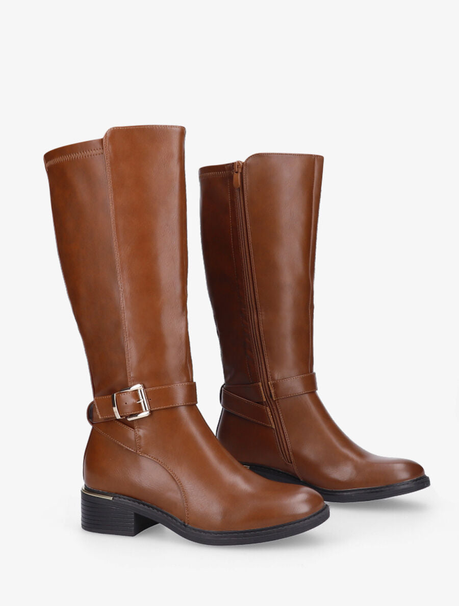 Bottes classiques à empiècement métallique - Camel - 4