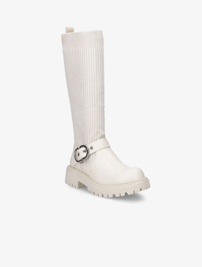 Bottes chaussettes à sangle - Beige clair - 3