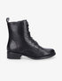 Boots lacées à oeillets dorés - Noir - 1