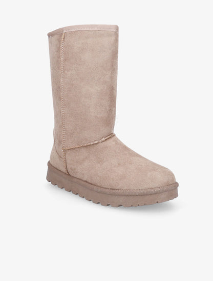 Boots fourrées montantes en suédine - Taupe - 2