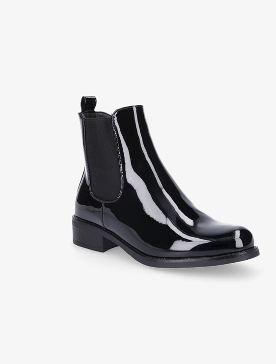 Boots style chelsea vernies - Noir - 2