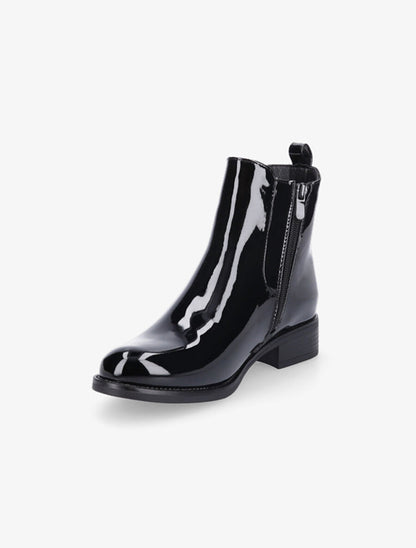 Boots style chelsea vernies - Noir - 3