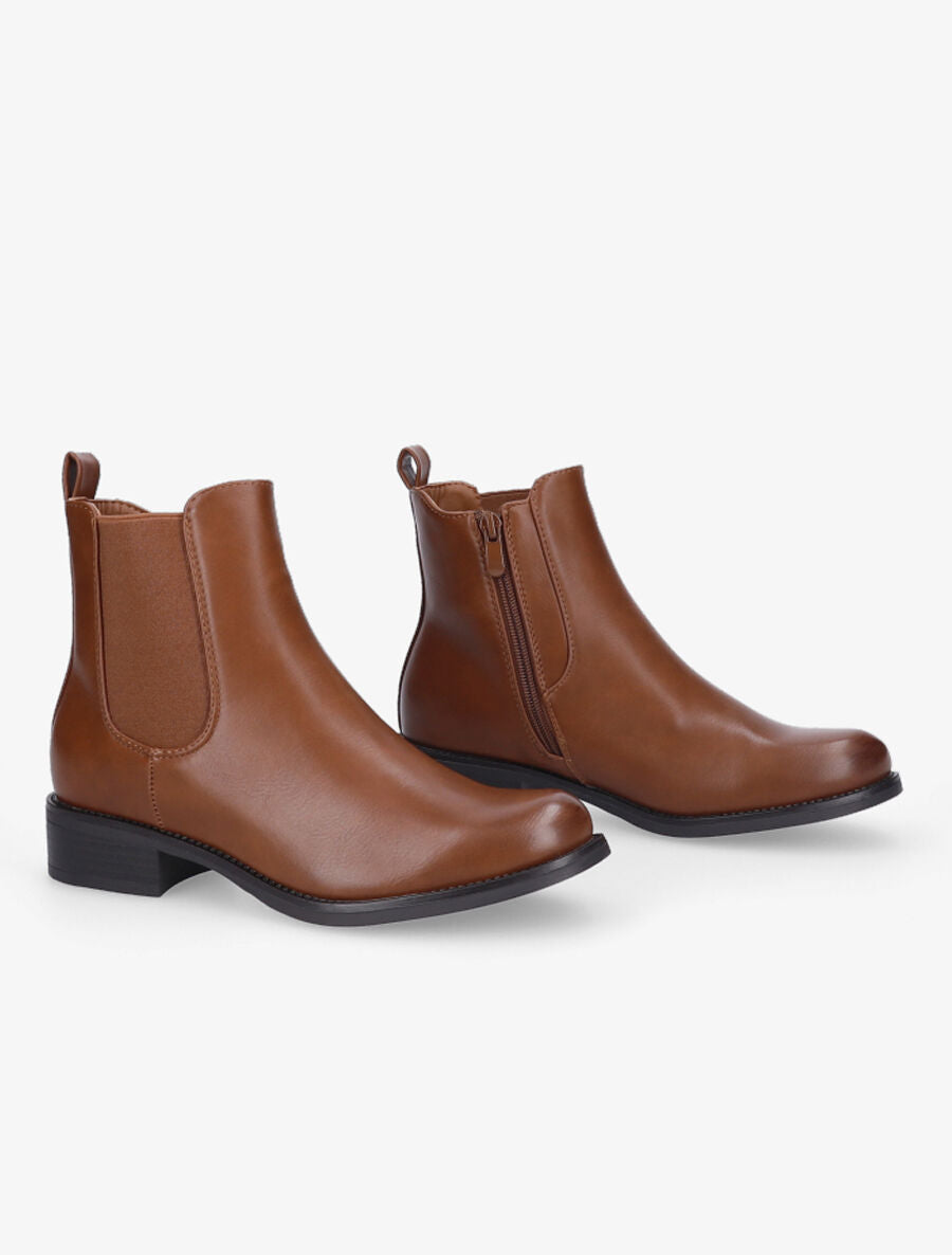 Boots style chelsea en simili - Camel - 4