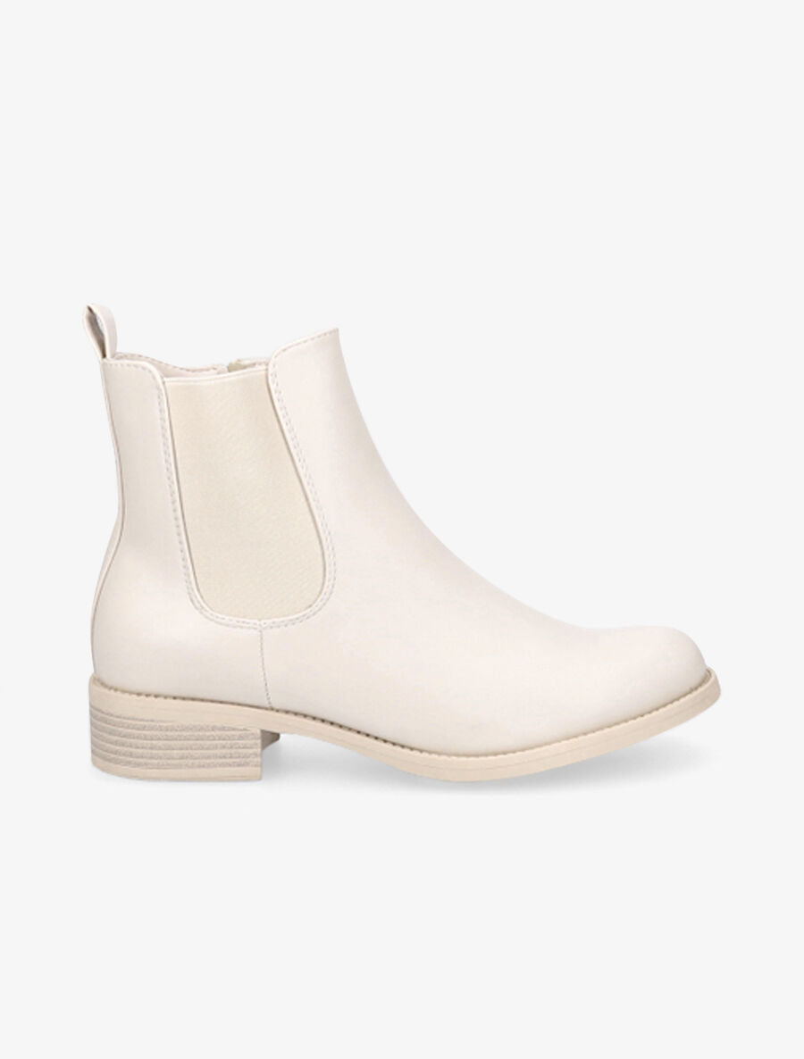 Boots style chelsea en simili - Beige - 5