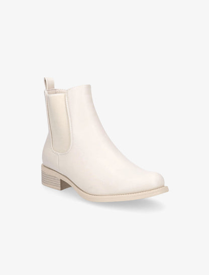 Boots style chelsea en simili - Beige - 2