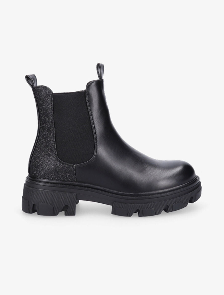 Boots style chelsea à contrefort pailleté - Noir - 1