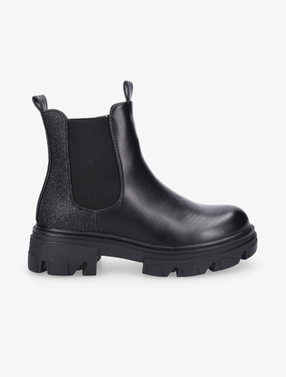 Boots style chelsea à contrefort pailleté - Noir - 1