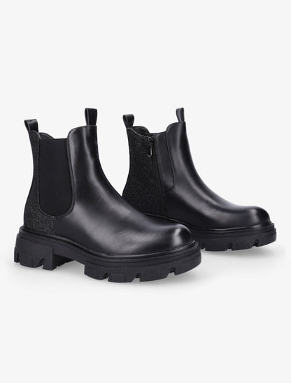 Boots style chelsea à contrefort pailleté - Noir - 4