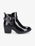 Bottines vernies effet croco - Noir - 1