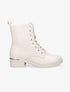 Boots lacées à empiècement doré - Beige - 1