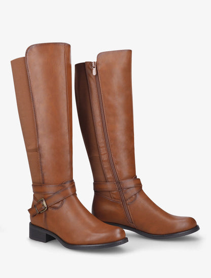 Bottes classiques élastiquées - Camel - 4
