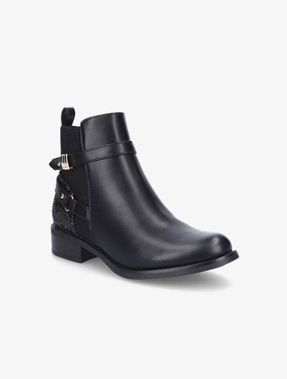 Bottines à contrefort pailleté - Noir - 2