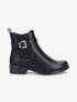 Bottines en simili à contrefort pailleté - Noir - 1