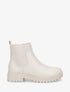 Bottines bi-matière à talon - Taupe - 5