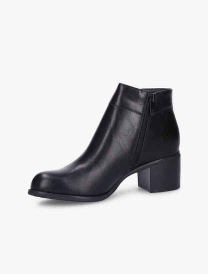 Bottines casual à bouts ronds - Noir - 4